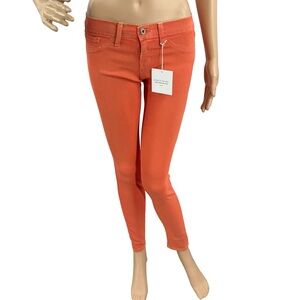 Plastic By Gly Skinny Jeans Orange Reef Size 26